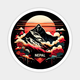 Mt. Everest Mountain Nepal Design Magnet